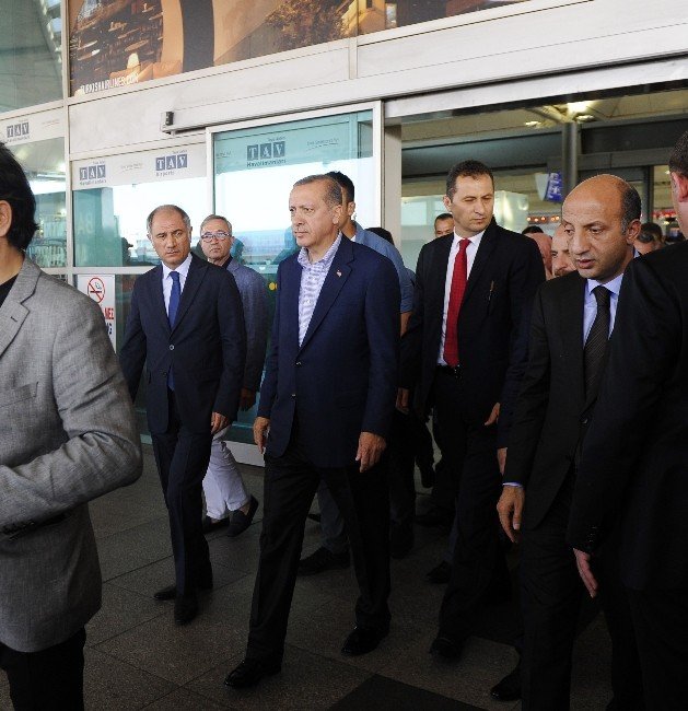 Cumhurbaşkanı Erdoğan, Atatürk Havalimanı’nda İncelemelerde Bulundu