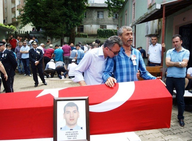 Şehit Polis Memuru Soner Boz Dualarla Son Yolculuğuna Uğurladı