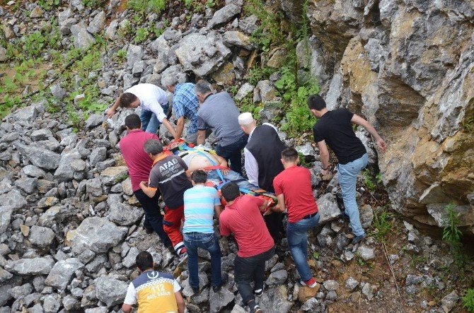 Zonguldak’ta Tır Dereye Uçtu: 1 Yaralı