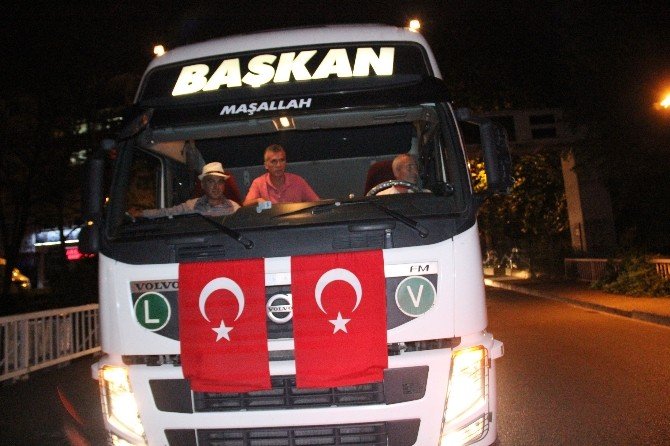 Zonguldak’ta Tır’lar Demokrasi Nöbetine Başladı