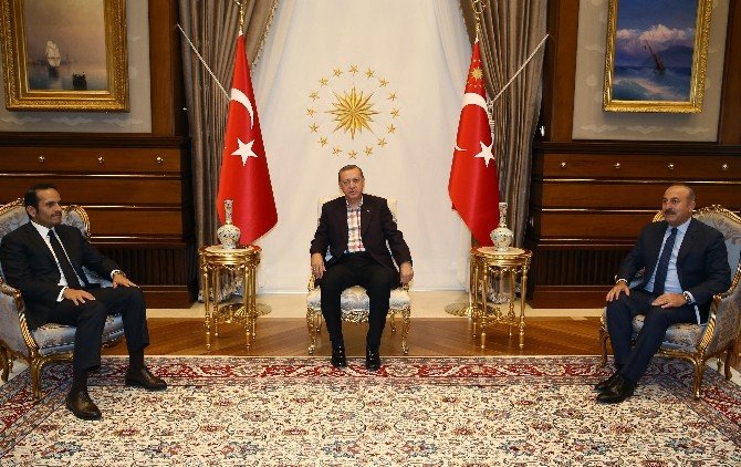 Cumhurbaşkanı Erdoğan, Katar Dışişleri Bakanı Abdurrahman Al-thani’yi Kabul Etti