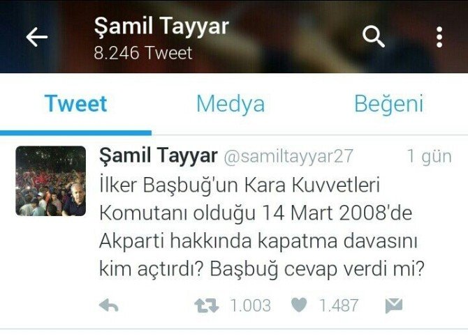 Şamil Tayyar’dan İlker Başbuğ’a Tepki