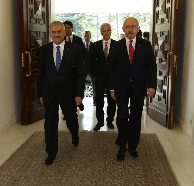 Başbakan Yıldırım-bahçeli-kılıçdaroğlu Görüşmesi