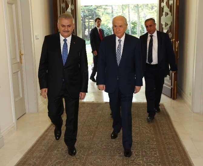 Başbakan Yıldırım-bahçeli-kılıçdaroğlu Görüşmesi