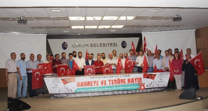 Çorum’daki Stk’lardan Fetö Ve Teröre Tepki