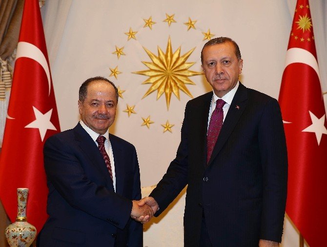Cumhurbaşkanı Erdoğan Mesut Barzani’yi Kabul Etti