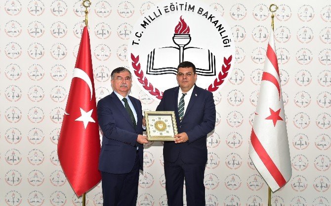Bakan Yılmaz, Kktc Milli Eğitim Bakanı Berova İle Bir Araya Geldi