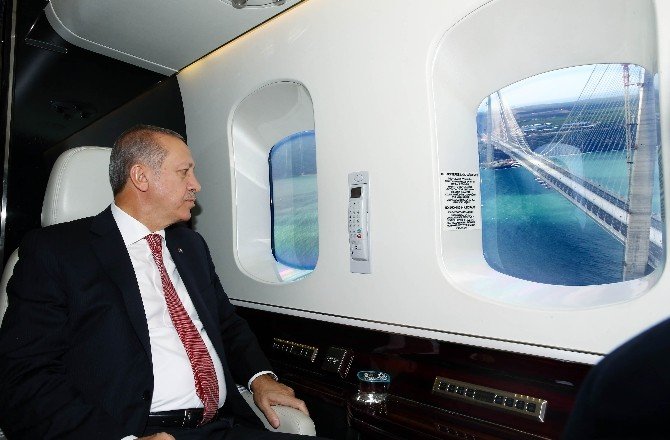 Cumhurbaşkanı Erdoğan, Yavuz Sultan Selim Köprüsü’nü Havadan İnceledi