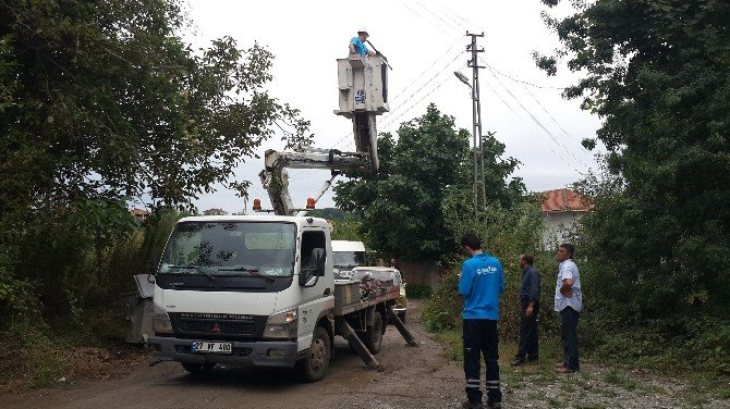 Otomobil Elektrik Direğine Çarptı