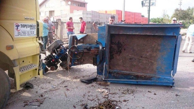 Patpat İle Tır Çarpıştı: 1 Yaralı