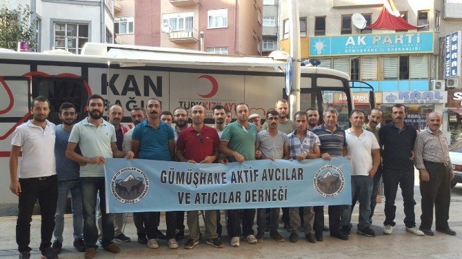 Gümüşhaneli Avcılardan 30 Ağustos’ta 32 Ünite Kan Bağışı