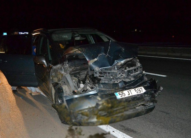 Otomobil Koyun Sürüsüne Çarptı