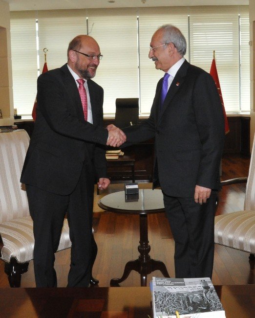 Chp Genel Başkanı Kılıçdaroğlu, Avrupa Parlamentosu Başkanı Schulz İle Görüştü