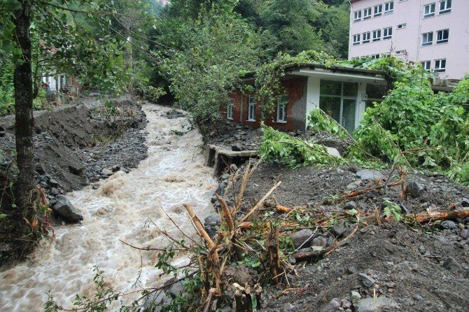 Trabzon’daki Şiddetli Yağış Heyelanlara Neden Oldu