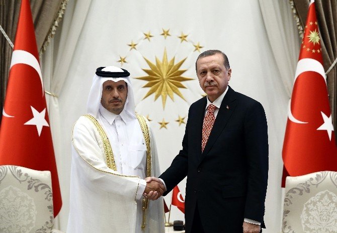 Cumhurbaşkanı Erdoğan, Katar Başbakanını Kabul Etti.