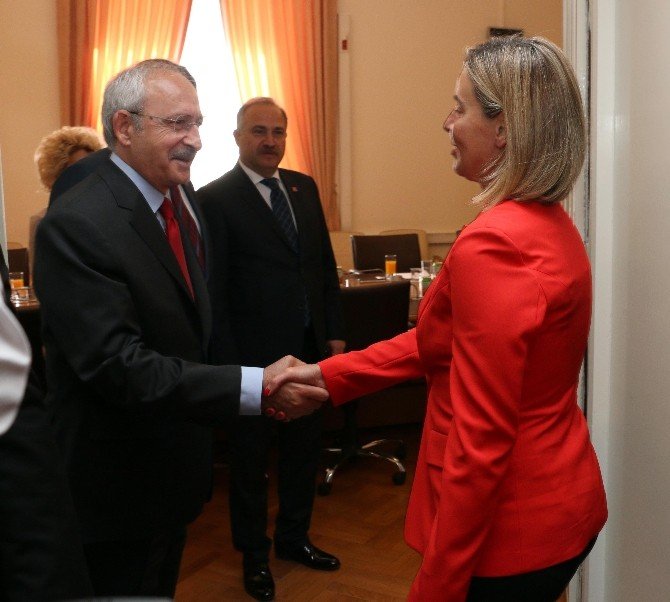 Kılıçdaroğlu, Mogherini Ve Johannes Hahn İle Görüştü