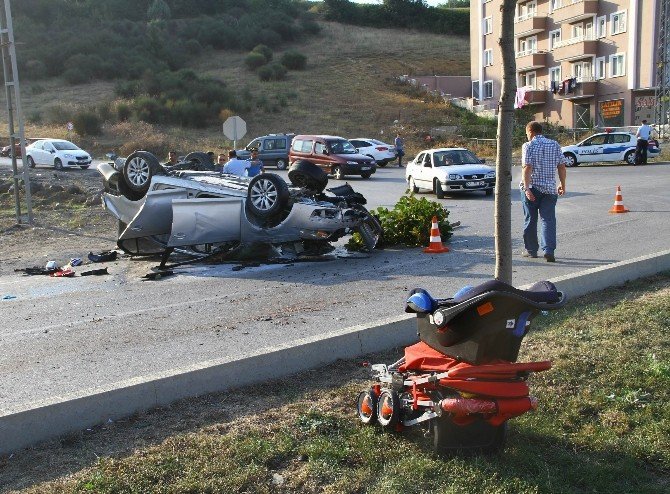 Samsun’da Otomobil Takla Attı: 1 Yaralı