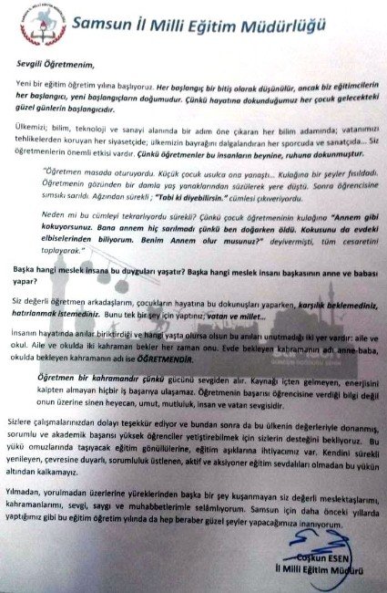 17 Bin Öğretmene Mektup