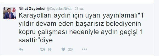 Bakan Zeybekci’den Aydın Büyükşehir’e Tepki