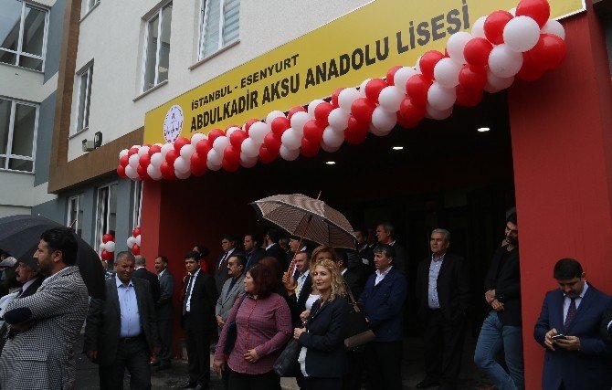 Abdülkadir Aksu Kendi Adını Taşıyan Lisenin Açılışını Yaptı