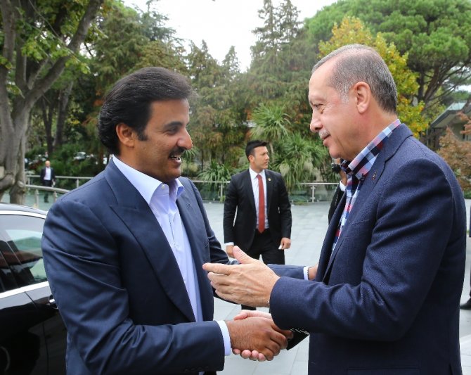 Cumhurbaşkanı Erdoğan, Katar Emiri İle Bir Araya Geldi