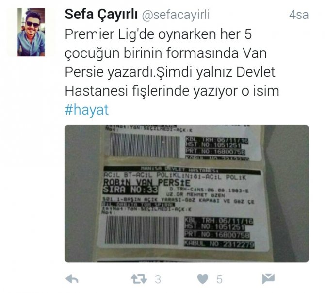 Hastahane Fişi Sosyal Medyada Gündem Oldu