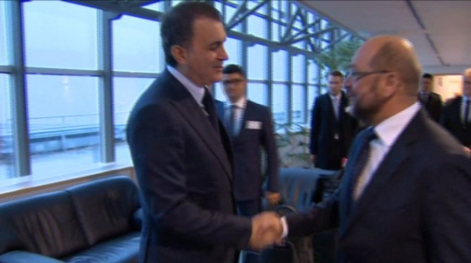 Ab Bakanı Çelik, Martin Schulz İle Görüştü