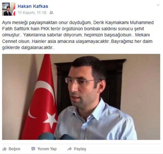 Şehit Kaymakamın Yerine Kafkas Atandı