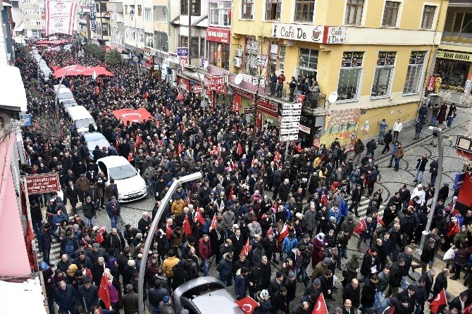 Gümüşhane’de Binlerce Kişi Terörü Lanetledi