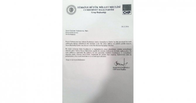 Putin’e Mektup Gönderdi