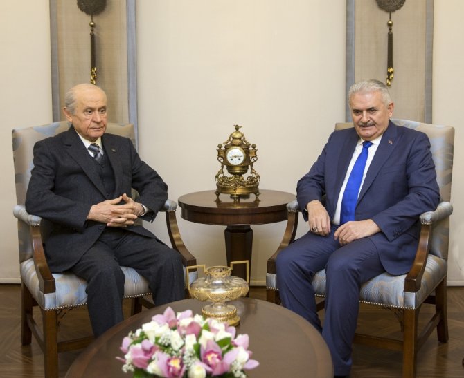 Başbakan Yıldırım-bahçeli Görüşmesi Sona Erdi