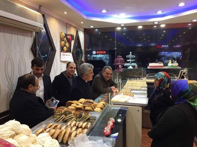 Milletvekili Günnar Ve Başkan Sağıroğlu’dan Yomra Esnafına Ziyaret