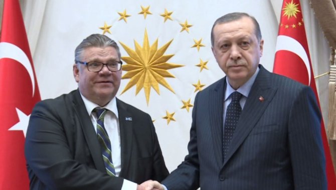 Erdoğan, Finlandiya Dışişleri Bakanını Kabul Etti