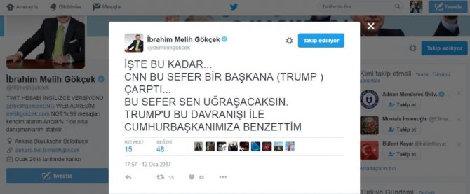"Trump’u Cumhurbaşkanımıza Benzettim"