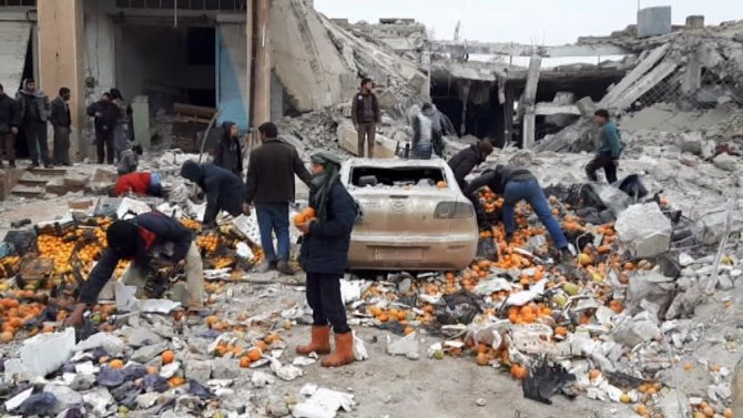 İdlib’de Sivillere Yönelik Hava Saldırısı
