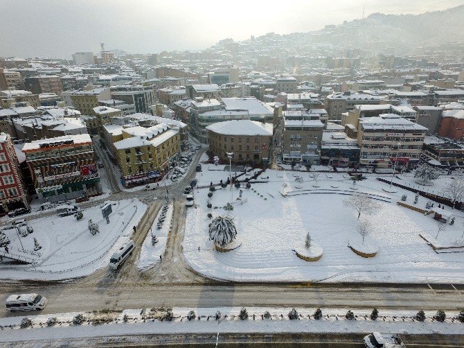 Giresun’un Havadan Çekilen Kar Görüntüleri Hayran Bırakıyor