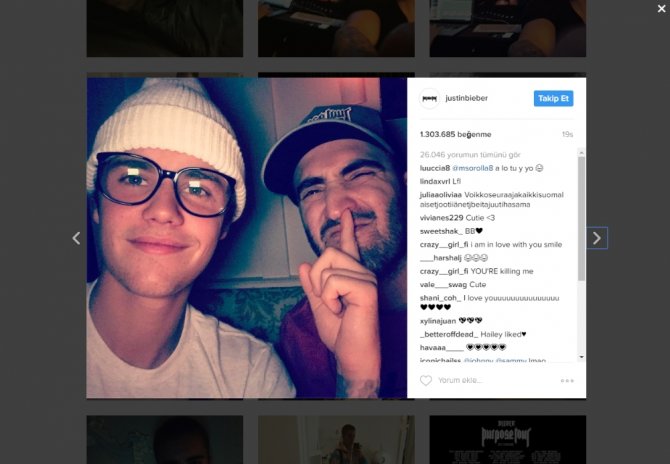 Justin Bieber Instagram’a Döndü