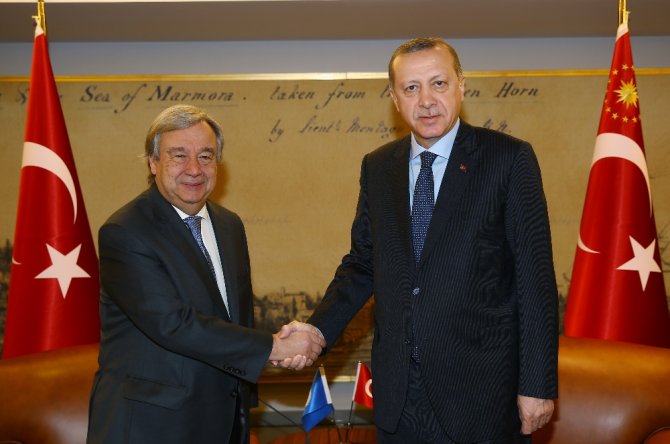 Erdoğan Bm Genel Sekreteri Guterres İle Bir Araya Geldi