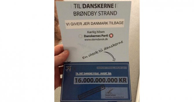 Danimarkalı Irkçı Partiden Göçmenlere Broşür Tacizi