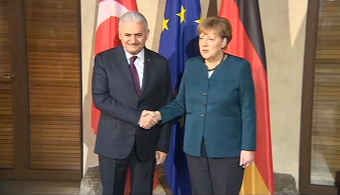Başbakan Yıldırım Merkel’le Görüştü