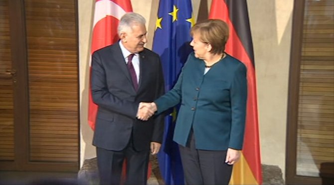 Başbakan Yıldırım Merkel’le Görüştü