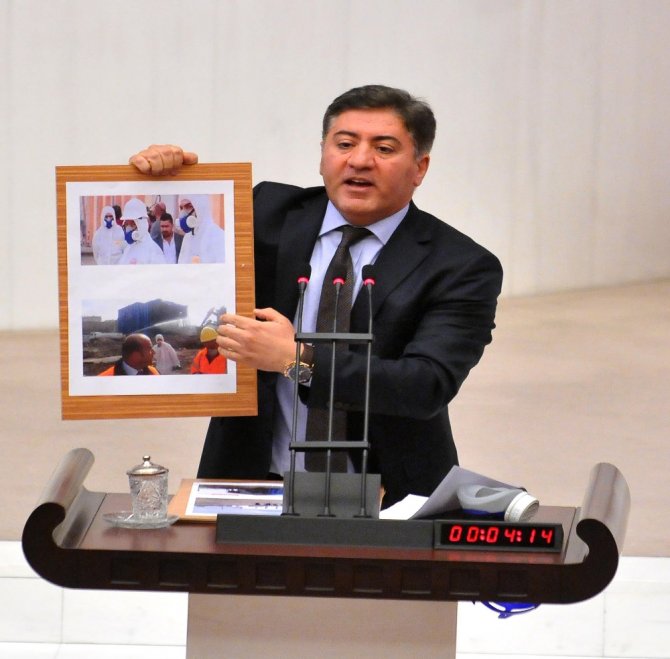 Chp’li Vekilden Meclis Kürsüsünde Maskeli Eylem