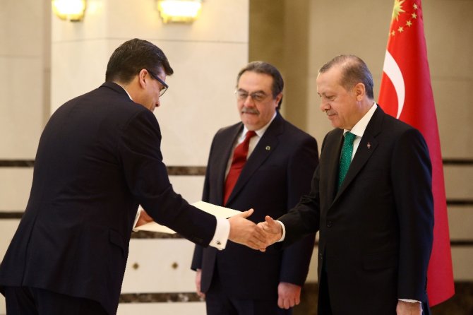 Erdoğan, Kosta Rika Büyükelçisini Kabul Etti