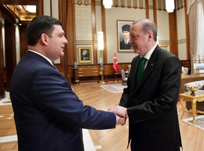 Erdoğan, Ukrayna Başbakanı Groysman’ı Kabul Etti