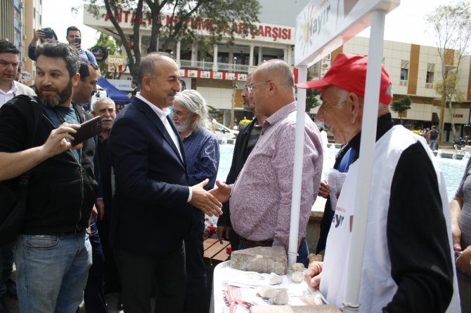 Çavuşoğlu "Hayır" Standını Ziyaret Etti