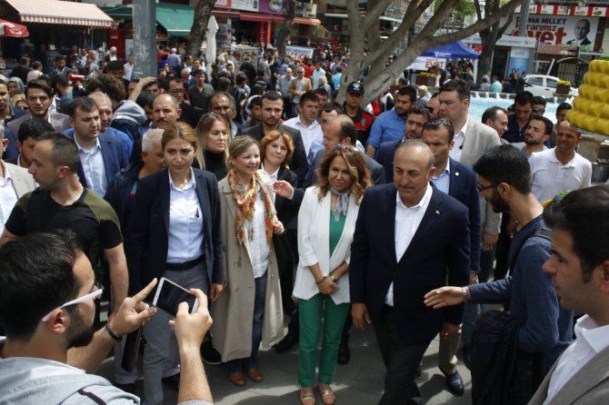 Çavuşoğlu "Hayır" Standını Ziyaret Etti