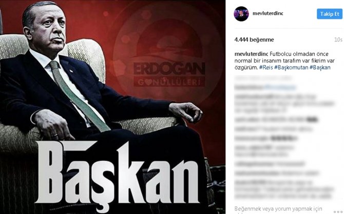 Mevlüt Erdinç’ten ’Başkan’ Paylaşımı