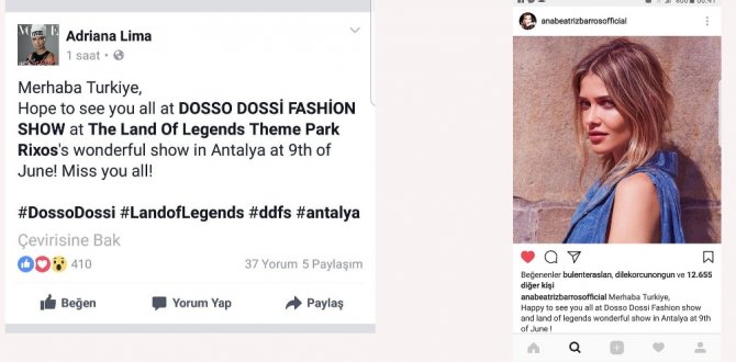 Adriana Lima’dan Türkiye’ye Mesaj