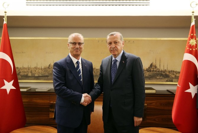 Filistin Başbakanı Hamdallah’ı Kabul Etti