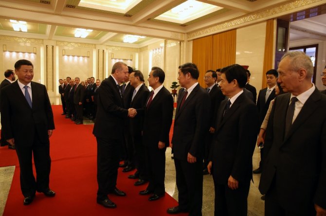 Erdoğan Çin’de Resmi Törenle Karşılandı
